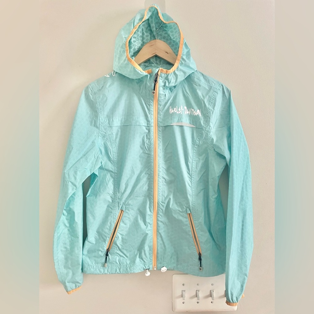 Harley-Davidson Women’s Aqua Melrose Hooded Jacket. 97551-15VW. SZ Small
